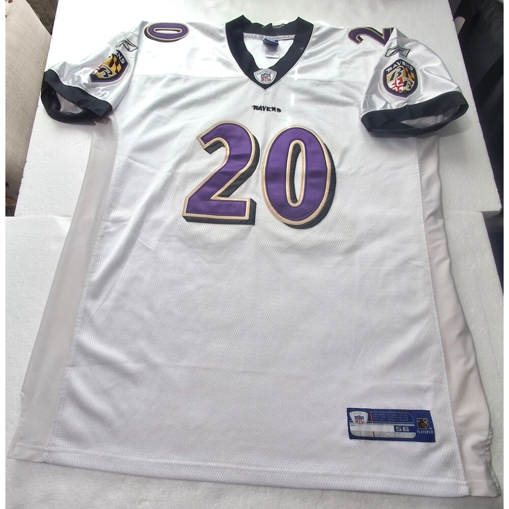 Vintage Ed Reed Baltimore Ravens Reebok Jersey White Size 56 Authentic R700A 04